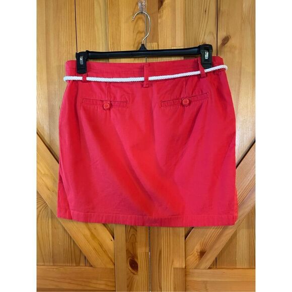 Cambridge Dry Goods Size 8 RED Mini Skirt Rope Belt Zip/Hook Closure NAUTICAL (8 - Picture 2 of 4